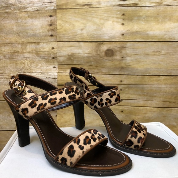 franco sarto animal print sandals